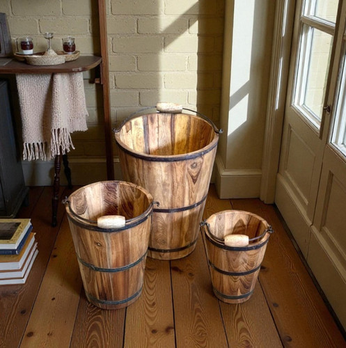 Secchi legno vintage - secchi, in